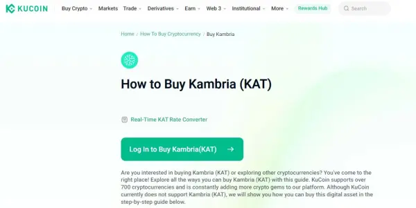 Exchanges to Buy Kambria (KAT)