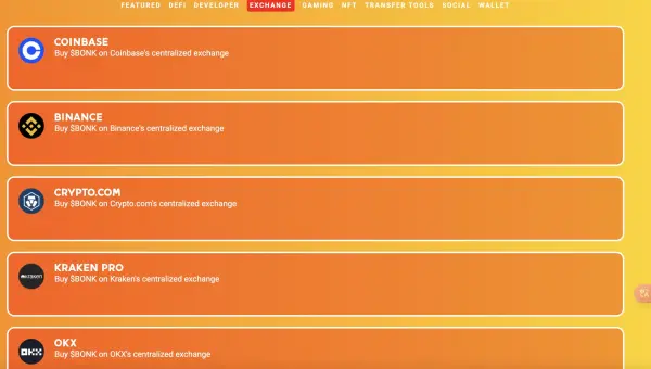 Биржи для покупки Bonkcoin(BONK)