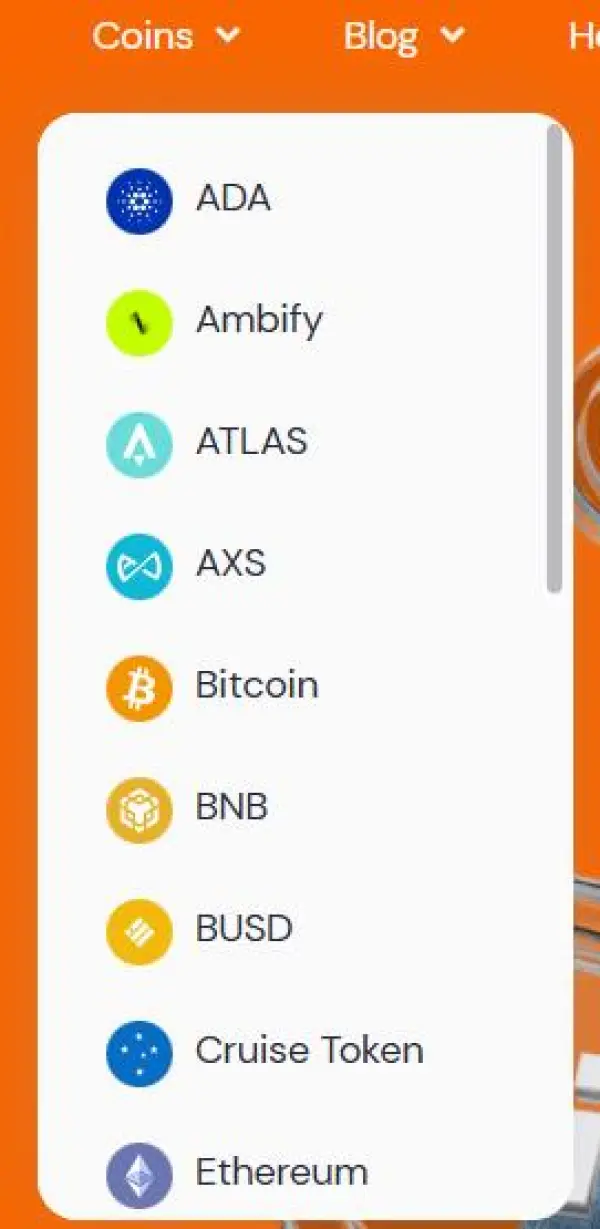 สกุลเงินดิจิตอลที่มีให้