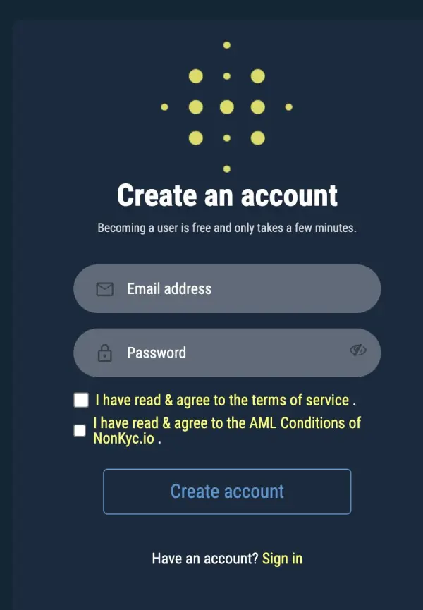 fill in required info