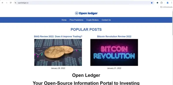 Домашняя страница Open Lerger DEX