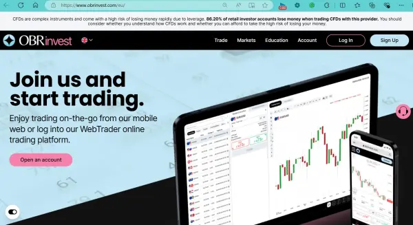 OBRinvest' homepage